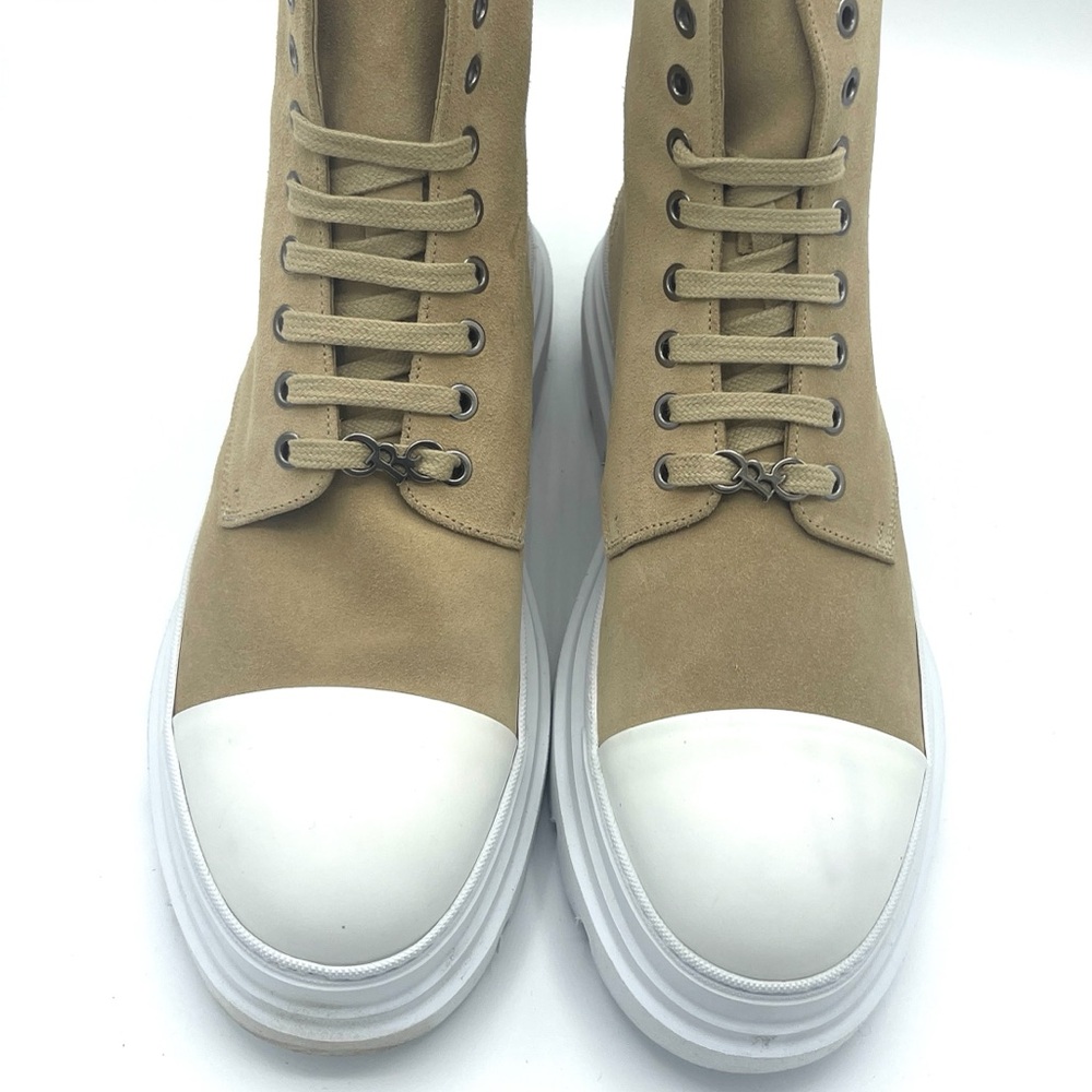 Oro Men’s The Devon Beige Combat Boots Size 10 NEW